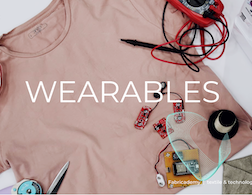 Pink shirt strewn with electronic components
